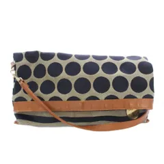 ミレスト milesto Punto&Linea ショルダーバッグ クラッチバッグ 2WAY ボーダー柄 ドット柄 ネイビー /TK