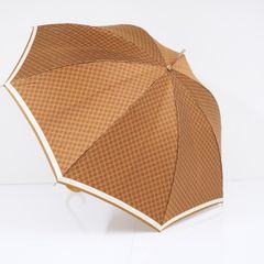 -*-様 【USED】 セリーヌ　長傘 CELINE セリーヌ 傘 USED品 絶版 モノグラム ブラウン×ベージュ