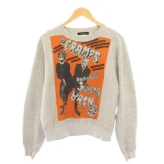 ヒステリック Hysteric スウェット トレーナー 長袖 クルーネック ストレッチ プリント F グレー /BB