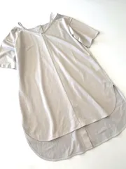 美品 Noble ノーブル 19070240602030 バックボタンチュニックプルオーバー 定価17600円 チュニック ワンピース グレー  ◇■レディース