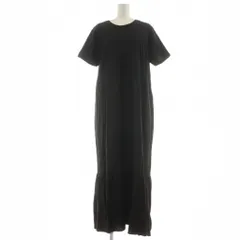 ノーリーズ Nolley's ワンピース F 黒 ブラック 半袖 ギャザー切替 ロング /RR