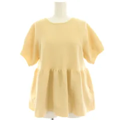 センスオブプレイス バイ アーバンリサーチ Sense of Place by Urban Research ボリュームスリーブペプラムセーター ニット カットソー ONE クリーム色 半袖 ペプラム AA35-22B108 /HN