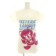 ヒステリックグラマー HYSTERIC GLAMOUR Tシャツ カットソー ラウンドネック 半袖 ヒスベア ファックベア FREE 白 ホワイト ピンク 0103CT18 /YT