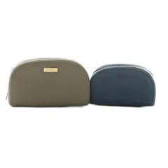 フルラ FURLA ポーチ 2点セット ロゴ型押し グレージュ 青 ブルー /AQ ■OS ■OS