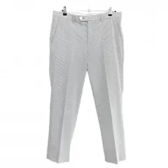 バーバリーゴルフ パンツ 白×グレー 細ストライプ ストライプ メンズ 91 ゴルフウェア BURBERRY GOLF