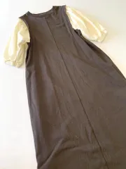 Bab バブ 811136 袖異素材スウェットワンピ―ス 定価6600円  マキシ ワンピース sizeF/茶■◆レディース