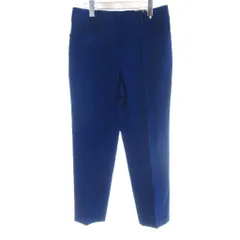 プラステ PLST 24SS PLUS STYLE リネンブレンドスティックパンツ 麻 リネン混 XXL 青 ブルー 無地 アンクル丈 サイドポケット /AB ■OS