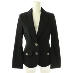 バーバリーブルーレーベル BURBERRY BLUE LABEL 裏地チェック ジャケット テーラード 36 黒 /NR ■OS