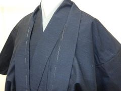 P41600　紬　アンサンブル　羽織と着物　男物　c