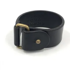 【中古】メゾンマルジェラ Maison Margiela 00s ⑩ ブラス×レザーブレスレット ブラック サイズS メゾンマルジェラ[24]のサムネイル