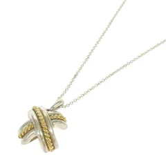 TIFFANY&Co. ティファニー シグネチャー クロス SVネックレス   ゴールド×シルバーカラー K18YG 750×925 レディース  アクセサリー　240001148435