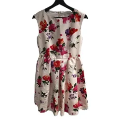 チェスティ Chesty ワンピース ひざ丈 ノースリーブ 花柄 1 ピンク ■TC