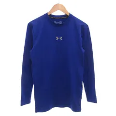 アンダーアーマー UNDER ARMOUR タグ付き UAコールドギアアーマー コンプレッション ロングスリーブ モックネック シャツ 長袖 ロゴ XL 青 ブルー /GV