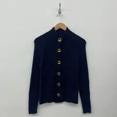 ポロ ラルフ ローレン ニット カーディガン ネイビー GOLD ボタン レディース/S