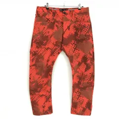 【超美品】オークリー パンツ オレンジ×ブラウン 総柄 ロゴ刺しゅう ストレッチ  メンズ 38 ゴルフウェア Oakley