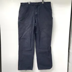 【中古】Carhartt ダック地ペインターパンツ 40×34 ネイビー B11 MDT メキシコ製 カーハート[17]