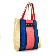 正規品 マルニ Marni Market フィケ素材 ストライプトート - メルカリ