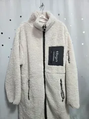 トバガン ボア ロング フリース アイボリー M