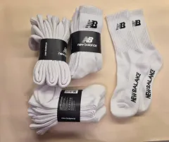 ニューバランス 白 ミドル丈 スポーツ 靴下 9足