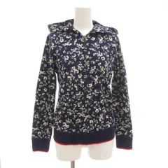 ポロ ラルフローレン POLO RALPH LAUREN ジップアップパーカー フーディー スウェット 裏毛 XL 花柄 紺 ネイビー 白 ホワイト /GV