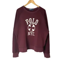 ポロ バイ ラルフローレン Polo by Ralph Lauren トレーナー プリントスウェット ラグラン オールド L ボルドー