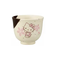 CHMT1<br>(ハローキティ/さくら）ゆのみ 陶器 美濃焼【SKATER】