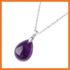【新品】 [ガーブ]GAVU アメジスト ティアドロップ シルバー925 パワーストーンネックレス レディース 0