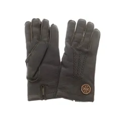 【新品】ヤコブコーエン JACOB COHEN ディアスキン カシミヤライニング 手袋 グローブ ダークブラウン【サイズL】【メンズ】