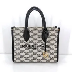 05w18541 マイケルコース Michael Kors  ミレラ スモール MKシグネチャー キャンバス トートバッグ  ブラック/ホワイト  レディース  トートバッグ  【中古品】