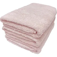コットンタウン(Cottontown) スーピマコットン コンパクトバスタオル ローズピンク 50×100cm 3枚セット 綿100% 小さめ タオル ミニバスタオル 中厚手 0