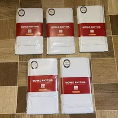 新品未使用 WORLD RHYTHM 80デニール 8分丈 レギンス カラーレギンス 5点セット ホワイト 白 M-L 日本製 オールサポートタイプ 動きやすいヒシマチ付