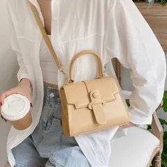 【４色】ショルダーバッグ 2way レディース 小さめ おしゃれ★スクエアカバン きれいめ  PUレザー 斜めがけ 