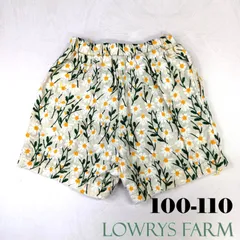 LOWRYS FARM フラワー刺繍 キッズ ショートパンツ 100-110