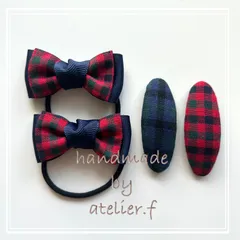 atelier.f リバティ　ファミリア　ヘアゴム ヘアアクセサリー　ハンドメイド　オーダー