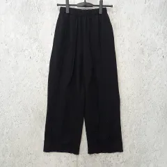 GeeRA ジーラ スウェットパンツ ワイド ウエスト総ゴム カジュアル フロントライン 切りっぱなしデザイン ラフ ブラック Sサイズ ◎、〇◇