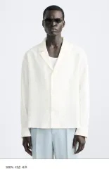 ザラ 100% リネン シャツ M