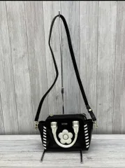 MARY QUANT／マリークワント／ショルダーバッグ／かがりステッチデイジー2WAYミニトート／レディース／ブラック／タグ付き