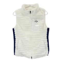 サイズ：L CALLAWAY キャロウェイ  ファー ジップベスト  ホワイト系 [240101615662] ゴルフウェア レディース ストスト