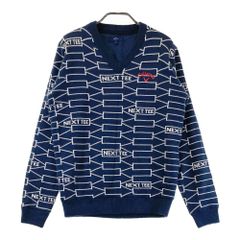 サイズ：38 ADABAT アダバット ハーフジップ 半袖ポロシャツ 総柄