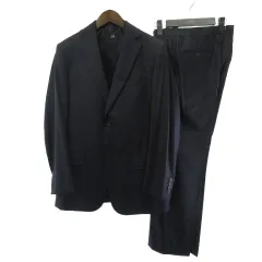 ダンヒル dunhill SUPER 150’s 3P スーツ セットアップ シングル ダークネイビー 46 
