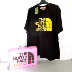 03w23918 GUCCI × THE NORTH FACE グッチ × ザ・ノースフェイス LOGO PRINT TEE ロゴプリントティー  ブラック 黒  サイズM  メンズ  トップス   半袖Ｔシャツ