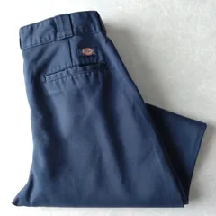 ■古着 Dickies ディッキーズ 874NV ワークパンツ チノ ネイビー 紺 実寸W32L30 【D1681】
