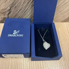【彦】美品！SWAROVSKI スワロフスキー ハート ネックレス 869798 CRY/RHS 箱付き 【3469MS】A30