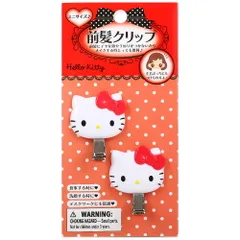 ハローキティ 前髪クリップ ヘアクリップ ミニ 2個セット レッド おしゃれ ヘアアクセサリー  新生活 サンリオ sanrio キャラクター