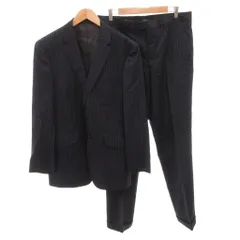 ポールスミス PAUL SMITH LANIFICIO F.LLI CERRUTI セットアップ スーツ ジャケット パンツ ストライプ ウール 175 紺 ネイビー /FF