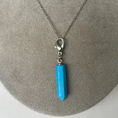 天然石★トルコターコイズ★ハンドメイド★ファッション★パールネックレス★デザイン★ペンダント★ネックレス