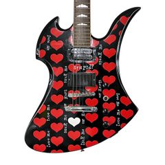 Used Fernandes MG-100X Custom Burny Heart Mockingbird Hide Electric Guitar, Fernandes, Sound Equipment, String Instrument, Y10869318