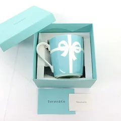 【三重店】ティファニー ブルー リボンマグカップ(コップ/TIFFANY&Co)【426-C601】