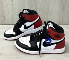 NIKE/ナイキ/スニーカー/575441-125/AIR JORDAN 1 RETRO HIGH OG BG/ホワイト×ブラック×レッド/25cm