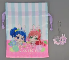 【中古】バッグ 集合 Happy Easter 巾着(アクリルチャーム付) 「ひろがるスカイ!プリキュア」 プリキュアプリティストア限定